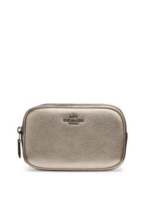 Coach Metallic Leather Belt Bag