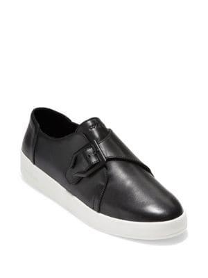 Cole Haan Grandpro Spectator Monk Leather Slip-on Sneakers