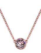 Givenchy Rose Gold And Swarovski Crystal Pendant Necklace