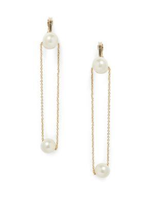 Vince Camuto Faux Pearl-embellished Front Back Earrings