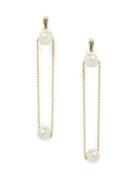 Vince Camuto Faux Pearl-embellished Front Back Earrings