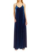 Nicole Miller New York Solid Sleeveless Maxi Dress