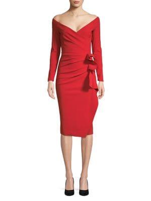 Chiara Boni La Petite Robe Off-the-shoulder Sheath Dress
