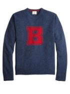 Brooks Brothers Red Fleece Donegal Intarsia B Wool Sweater