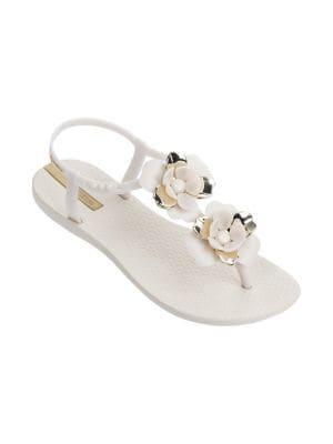 Ipanema Metallic Floret T-strap Sandals