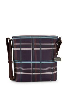 Mark Adam New York Plaid Leather Crossbody Bag