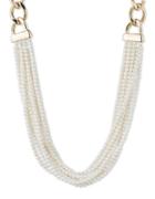 Anne Klein Faux Pearl Multi-row Necklace