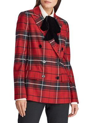 Lauren Ralph Lauren Plaid Wool-blend Blazer