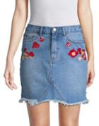 The Fifth Label Embroidered Floral Denim Skirt