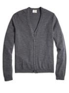 Brooks Brothers Red Fleece Classic Long-sleeve Merino Wool Cardigan