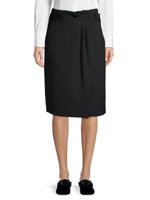 Marella Pleated Wrap Knee-length Skirt