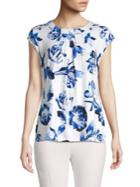 Karl Lagerfeld Paris Floral Bow-front Top