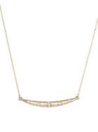 Adina Reyter 14k Yellow Gold And Large Diamond Stripe Curved Necklace