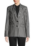 Karl Lagerfeld Paris Striped Button Jacket