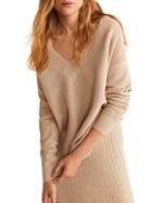 Mango Ribbed V-neck Sweater