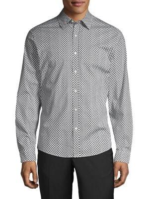 Michael Kors Printed Slim-stretch Shirt