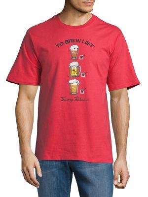 Tommy Bahama To Brew List Front Screen Cotton Tee