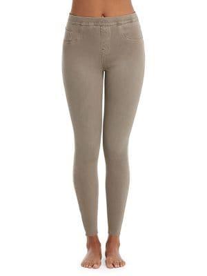 Spanx Plus Ankle Jean-ish Camouflage Cotton Blend Leggings