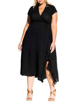 City Chic Plus Be Free Fit-&-flare Dress