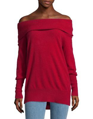Lord & Taylor Petite Off-the-shoulder Cashmere Sweater