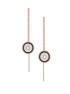 Swarovski Rose-goldplated Lollypop Chain Pierced Earrings