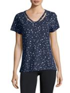 Marc New York Performance Cut-out Printed Top