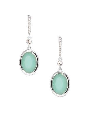 Vince Camuto Crystal Oval Drop Earrings