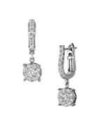 Morris & David 1.0 Tcw Diamond And 14k White Gold Drop Earrings
