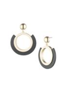 Trina By Trina Turk Geo Jewels Goldtone Hoop Earrings