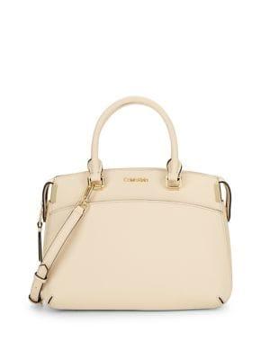 Calvin Klein Leather Crossbody Satchel