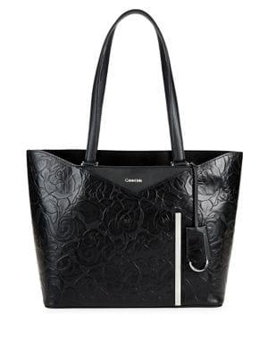 Calvin Klein Mara Floral-embossed Tote