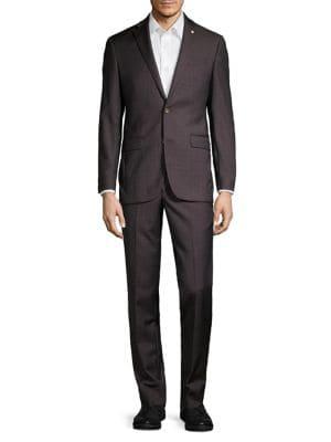 Ted Baker London Jake Modern-fit Brick Plaid Wool Suit