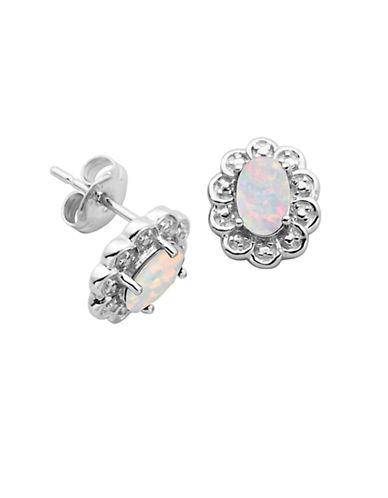 Lord & Taylor October Birthstone Sterling Silver Earrings