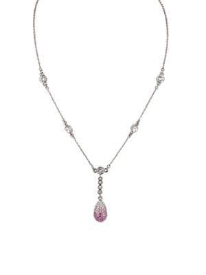 Nina Annemae Rhodium-plated And Swarovski Crystal Y-necklace