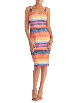 Rachel Rachel Roy Multicolored Sequin Sheath Dress