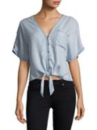 Paige Bayle Front-tie Cotton Top