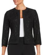 Nipon Boutique Cropped Lace Overlay Jacket