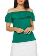 Dorothy Perkins Embroidered Off-the-shoulder Top