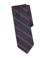 Brooks Brothers Red Fleece Dotted Stripe Silk Tie