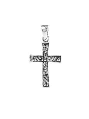 Lord & Taylor 925 Sterling Silver Filigree Cross Pendant