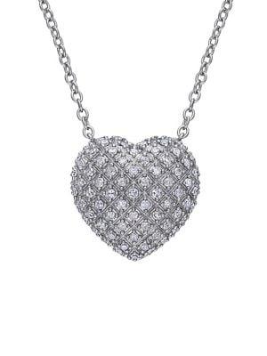 Sonatina Sterling Silver & 1 Tcw Diamond Heart Necklace