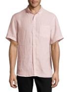 Black Brown Short Sleeve Button-down Shirt