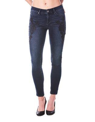 Nicole Miller New York Beaded Skinny Jeans