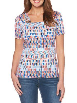 Rafaella Geometric Printed Tee