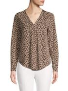 Context Leopard-print V-neck Blouse