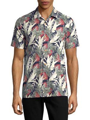 Dockers Premium Edition Anaya Tropical Cotton Button-down Shirt