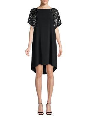 Jones New York Sequin-sleeve Shift Dress