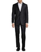 Hart Schaffner Marx 2-button Black Wool Suit