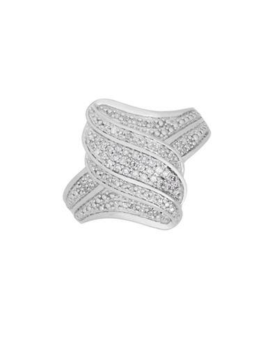 Lord & Taylor Diamond And Sterling Silver Wavy Ring