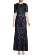 Adrianna Papell Embellished Floor-length Dress